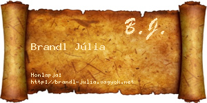 Brandl Júlia névjegykártya