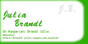 julia brandl business card