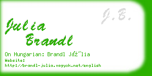 julia brandl business card